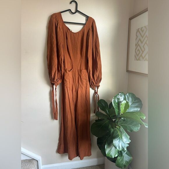 Free People Josie wide leg balloon sleeve jumpsuit - Picture 4 of 8